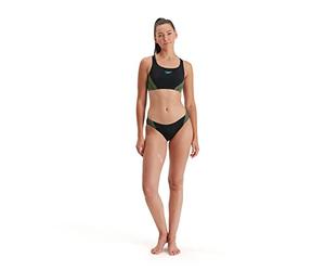 Speedo Placement 2 Piece Bikini Donna, Nero/Blu, 38