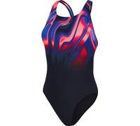 Speedo Placement Digital Powerback Black/Phoenix Red/Blue - Costume