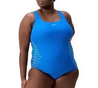 Speedo Placement Medalist Plus Size Costume da Bagno Intero per Donna, Lagoon Blue, 46