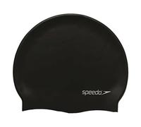 Speedo Plain Flat Silicone - cuffia - unisex Black