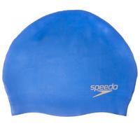 Speedo plain moulded silicone cap blu