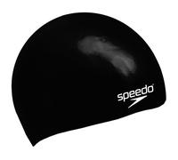 Speedo plain moulded silicone junior cap nero