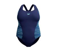Speedo Plus Placement Medalist One Piece Costume da Bagno per Donna, Blu Navy, 42
