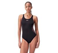 Speedo Posizionamento delle donne Muscleback, Nero/Prugna Dandy/Sirena, 40