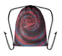 Speedo borsa stampata a rete nera/rossa