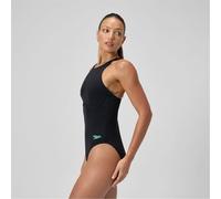 Speedo Racer Zip Costume da Bagno per Donna, Anthracite, 40