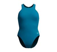 Speedo Racer Zip Costume da Bagno per Donna, Dark Teal, 36