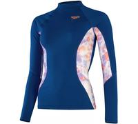 Speedo rash top a maniche lunghe stampato ammonite/corallo xs
