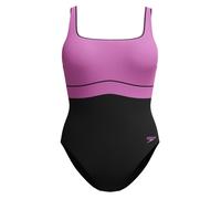 Speedo SPDSCU CNTR Eclipse - Costume da bagno da donna con spalline regolabili, nero-viola, 52