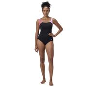 Speedo Shaping LunaLustre Printed Costume da Bagno per Donna, Neon Violet, 42