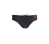 Speedo Costume da bagno da uomo con logo Medley, 7 cm, colore antracite/rosso ad alto rischio, Antracite/Rosso ad alto rischio, 48