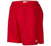 Speedo Solid Leis 16 Wsht Am, Pantaloncini da Bagno Uomo, Rosso (Fed Red), S
