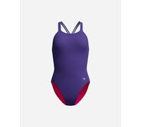Speedo Solid Powerback W - Costume Piscina - Donna - Blu 44