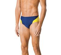 Speedo Spark Splice - Costume da Bagno da Uomo, Uomo, Costume da Bagno, MENDTEAMSPLCENDBRIEF, Blu Marino/Scintilla d'oro, 38