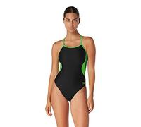 Speedo Swimsuit One Piece Prolt Flyback Solid Adult Colors Costume Intero, Eco Splice Team Bright Green, 42 Donna