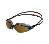 Occhialini Speedo Aquapulse Pro Mirror nero con lenti a specchio arancione