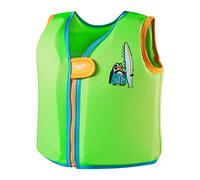 Speedo Unisex Bambini Character Printed FV Costume intero, Chima Azure Blu/Verde fluo, 2-4 Anni