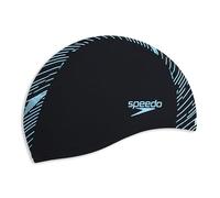 Speedo Unisex Boom Endurance+ Swimming Cap | Swim Cap, Black/Picton Blue, One Size
