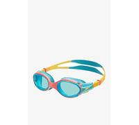 Speedo Unisex Kids Biofuse 2.0 SwiMing Goggles | Patented Easy Adjustment | Anti-fog | Anti-leak | Enhanced Fit | Improved Comfort, Coral Beach/Bolt/Blue Lens, One Size