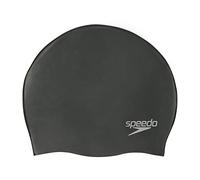 Speedo Unisex Plain Moulded Silicone Swimming Cap | Tried and Trusted, Black, One Size