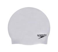Speedo Unisex Plain Moulded Silicone Swimming Cap | Tried and Trusted, Grey, One Size