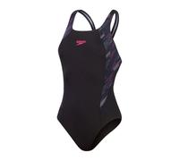 Costume Speedo Hyperboom Splice Muscleback nero puro rosa donna - 34