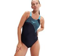 Speedo Women's Medley Logo 1 Piece Swimsuit | Classics | Medalist Style, True Navy/Picton Blue, 32