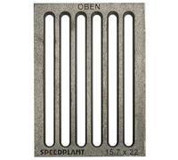 SPEEDPLANT griglia in ghisa per Camino 15,7 x 22 cm griglia Camino ghisa, Resistente griglia per Stufa a Legna