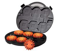 SpeedTech - Confezione da 6 luci a Disco con 16 LED, Ricaricabili, con Caricabatterie e Custodia per Il Trasporto Inclusi