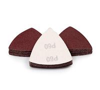 SPEEDWOX 30 pezzi di carta vetrata a triangolo con gancio e anello grana 60 80 mm per oscillare multi strumento dettaglio levigatrice dischi abrasivi triangolari