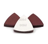 SPEEDWOX 30 pezzi di carta vetrata triangolo a gancio e anello 800 grana 80 mm 3-1/8 pollici per oscillazione multi strumento dettaglio levigatrice dischi abrasivi triangolo