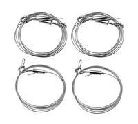 SPEEDWOX 4 Pezzi Filo Regolabile per Appendere Quadri con Anello e Gancio, Kit Filo Regolabile per Appendere Quadri 2m x 1,5mm, Filo in Acciaio Inox per Appendere Specchi, Luci, Lampade, Resistente