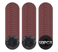 SPEEDWOX 50Pcs 2 "60 Grit Roll Lock Dischi a cambio rapido in ossido di alluminio rivestito Die Grinder Accessori Ossido di Alluminio Carta vetrata Disco Blocco Rullo Dischi abrasivi a cambio rapido