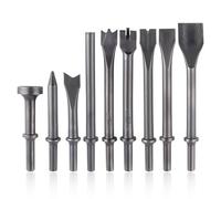 SPEEDWOX 9 pezzi set di scalpello pneumatico punzone martello ad aria strumenti utensili utensili per scalpello pneumatico strumento trapano martello stile rotondo per mattoni muratura cemento pietra