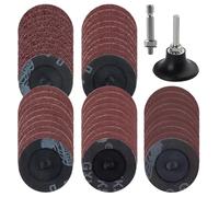 SPEEDWOX disco a cambio rapido 50pcs dischi abrasivi a rullo da 2 pollici con 1/4" rullo di bloccaggio disco supporto per smerigliatrice dischi a cambio rapido abrasivi strumento per