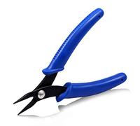 SPEEDWOX Mini pinze a becco piatto con micro catena a becco a forma di ago e naso con pinza piccola e liscia di precisione in miniatura, strumento per la creazione di gioielli (naso rotondo da 14 cm)