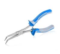 SPEEDWOX Pinze a becco curvo a lunga distanza, ganasce dentate, naso extra lungo, pinza per anelli di precisione, rimozione aghi per spazi difficili da raggiungere, creazione di gioielli, attrezzi da