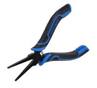 SPEEDWOX Pinze a becco piatto sottile da 12,7 cm, per la creazione di gioielli e la riparazione di PCB, pinze di precisione con ganascia seghettata con manico in gomma antiscivolo, strumento