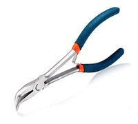 SPEEDWOX Pinze a becco piegato, lunghezza 15,6 cm, curva a 45 gradi, mini catena sottile, naso liscio e affusolato, pinze di precisione per aree ristrette, alta leva riduce gli sforzi per