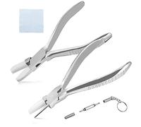 SPEEDWOX Pinze per occhiali da vista 15,8 cm con naso rotondo in nylon e naso piatto per regolare le braccia degli occhiali pinze per il telaio set di 2 pezzi set di strumenti di riparazione