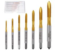 SPEEDWOX Set di 7 micro punte per trapano a vite per macchina con filettatura metrica M2 M2.5 M3 M3.5 M4 M5 M6 piccolo strumento in acciaio per maschiatura diritta flauto filettata rubinetti con