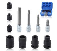 SPEEDWOX Set di boccole per freno a impatto, 11 pezzi, set di boccole speciali e strumento a punta con cassetta degli attrezzi strumento pinza freno adatto per Benz Bmw Audi Porsche H7 H8 H9 H11