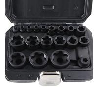 SPEEDWOX Set di chiavi a bussola EP, 19 pezzi, 1/2", "3/8", "1/4" Drive esterno Torx Plus e femmina E-Torx Star Torque Set con custodia