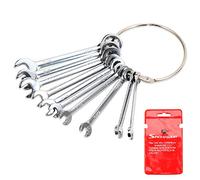 SPEEDWOX Set di chiavi di accensione Mini SAE da 10 pezzi da 5/32 "-7/16" Standard Set di chiavi combinate Chiavi aperte e box End Set mini chiavi con sacchetti portatili e un anello