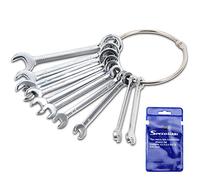 SPEEDWOX Set di chiavi metriche piccole, 10 pezzi, 4-11 mm, mini combinazione, chiavi di accensione aperte e estremità a scatola, con custodia portatile e un anello