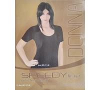Speedy Line 4 Maglie Donna Mezza Manica Caldo Cotone Bordo Raso Bianco e Nero