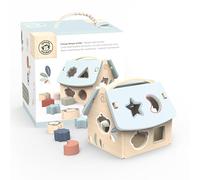 Speedy Monkey - Puzzle di classificazione a Forma di casa con 8 Blocchi - 19,5x17x18,5cm
