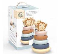 SPEEDY MONKEY Roly Poly Stacking Toys - Giocattoli impilabili in legno di alta qualità, atossici, per bambini da 6 a 12 mesi, regali colorati ed educativi per bambini, per genitori, mamme e amici