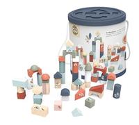 Speedy Monkey SP1009 - Mattoncini da costruzione, 18 x 18,8 cm, colorati, in legno, per bambini, con dettagli curati, ottima idea regalo