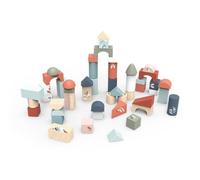 Speedy Monkey SP1009 - Mattoncini da costruzione, 18 x 18,8 cm, colorati, in legno, per bambini, con dettagli curati, ottima idea regalo